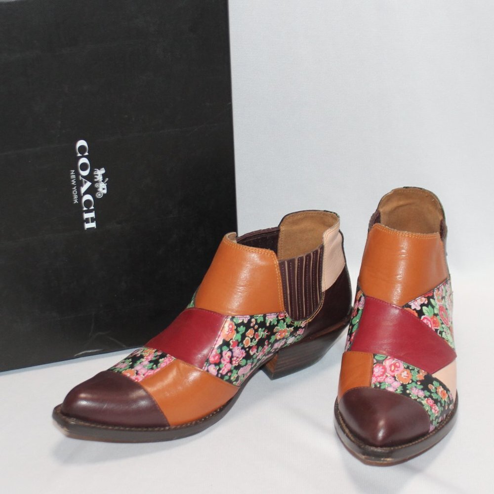 Coach Patchwork Bandit Leather Ankle Boot
